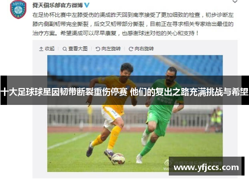十大足球球星因韧带断裂重伤停赛 他们的复出之路充满挑战与希望