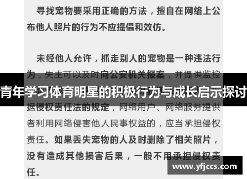 青年学习体育明星的积极行为与成长启示探讨